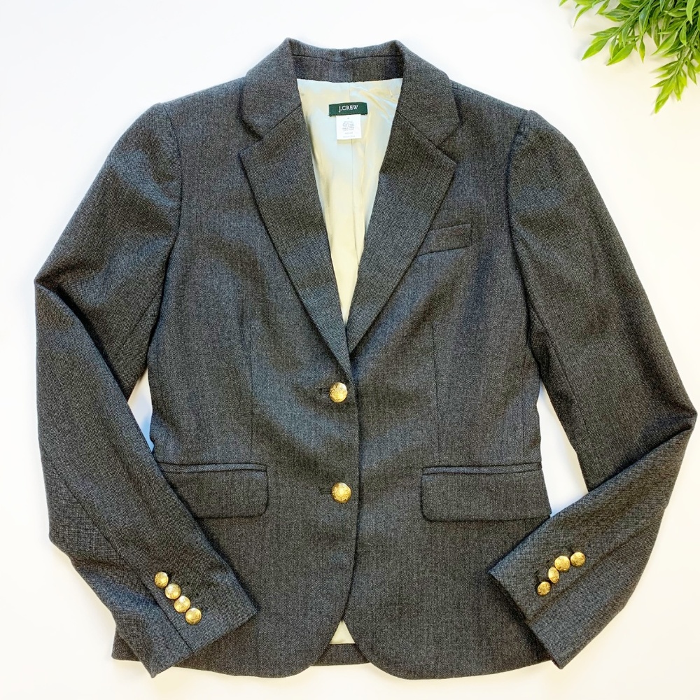 J. Crew Schoolboy Blazer Jacket Gold Buttons